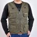  fishing vest multi pocket zipper outdoor fishing 