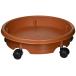  Yamato plastic pot plate caster plate 28 type φ290*H80 Brown 