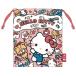  Sanrio мешочек Hello Kitty H21×W18cm товары сумка Thai колено коричневый m сумка герой пакет кейс покрытие ткань розовый 