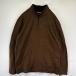  б/у одежда Eddie * Bauer Eddie Bauer вязаный половина Zip тянуть over one отметка Logo L оттенок коричневого мужской 