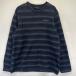  б/у одежда Eddie * Bauer Eddie Bauer флис вязаный свитер тянуть over one отметка Logo вышивка L оттенок черного окантовка мужской 
