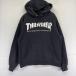  б/у одежда Thrasher THRASHER Parker тянуть over Logo принт тренировочный S черный мужской 
