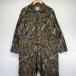  б/у одежда 80's/80 годы Vintage MOSSY OAK USA производства длинный рукав комбинезон настоящий tree камуфляж рисунок TALON Zip все в одном XL Brown 