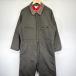  б/у одежда 70's/70 годы Vintage ключ KEY USA производства комбинезон Work с хлопком Zip длинный рукав . карман one отметка Logo L оттенок зеленого мужской 