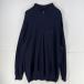  б/у одежда Polo * Ralph Lauren POLO RALPH LAUREN футболка половина Zip one отметка вязаный большой размер 3XB темно-синий серия мужской 