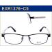 クッション蝶番でかけ心地重視のメガネセット　【EXRメタル】　EXR-1376　C5　ブラック／ホワイト　激安通販メガネセット