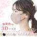 [ new work * high capacity 52 sheets ] mask solid non-woven 3D mask HANAMI non-woven mask solid mask 3 layer structure non-woven color mask mask bai color small face effect circle face surface length egg type 