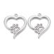  лапа Heart нержавеющая сталь подвеска kaboshon очарование 2 шт .. через пара следы кошка рисунок собака рисунок 