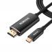 Nimaso Type-C to HDMI 変換ケーブル 4K@60Hz HDCP2.2 ダブルチップ 1.8m/18.5cm HDMI ケーブル MacBook Pro、iPad 、Chrome、Galaxy等Type c機種対応