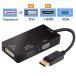 Rosebe DisplayPort изменение адаптер многофункциональный изменение линия DP to HDMI DVI VGA много порт коннектор разрешение 4K UHD