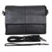本革 ショルダーバッグ メンズ レザー 2室 セカンドバッグ ブラック 手持ちチェーン付き iPad、折り畳み傘等対応 小型 メッセンジャーバッグ