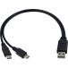 Duttek 2 in 1 USB 2.0 A�I�X to USB�^�C�vC�I�X�}�C�N��USB Y��2�����҃P�[�u��Y�X�v���b�^�P�[�u��