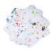 [MOMSMENU] марля носовой платок марля полотенце 4 слой baby bib хлопок 100% симпатичный 20x20cm 10 листов 