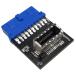EZDIY-FAB USB 3.0�i3.1 Gen 1�j�����i19�s���j�w�b�_�[����USB 3.1 / 3.2 Type-C�i20�s���jA-Key�t��