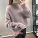  мохнатый вязаный вязаный женский осень-зима шерсть шар став трудно нежный свитер Корея мода акционерное общество . белый розовый голубой серый ju черный свободный размер 