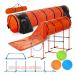  собака. Agility тренировка прибор комплект собака Jump 2 шт бег с препятствиями шторы стандарт тоннель . we b paul (pole) . простой Carry с футляром. premium do