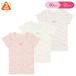 3枚組半袖シャツ肌着（ハート・星・花）【80cm・90cm・95cm】