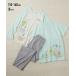  пижама ребенок одежда Kids древесный уголь .ko... tops короткий рукав tops + длинный рукав + длина длина брюки девочка весна лето осень салон одежда | рост 110~160cm |nisennissen