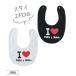  Kids * baby смешанные товары [ Islay b папа мама ] нагрудник 2 шт. комплект ( мужчина * девочка )nisennissen