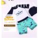  child swimsuit man 3 point set Junior short sleeves Rush Guard short pants swimming cap attaching hat separate sunburn prevention ultra-violet rays measures same pattern good-looking 