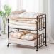  "дышит" . превосходный с роликами . futon место хранения подставка 2 уровень ( черный )nitoli