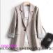  tailored jacket slim outer garment lady's spring outer jacket suit blaser light outer jacket suit tops stripe double spec ru