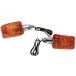 KS Technologies DOT Approved Halogen Mini-Stalk Turn Signals - Chrome w/Amber Lens, Finish: Chrome 25-7502