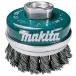 Makita 1 Piece - Banded Knotted Wire Cup Brush For Grinders - Ultra Heavy-Duty Conditioning For Metal - 2.5