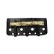 Wilkinson Fixed Guitar Bridge with Brass 3-Saddles - WTBS Short Bridges Set Compensated with Wrench for Tele TL 6 Strings Electric or Vintage Guitar (