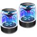 MEGATEK Dual T4-Pro IPX5 Waterproof Portable Bluetooth Speakers with Cool LED Lights  Wireless Stereo Pairing, 12 Watts Loud 360 HD Sound  Rich