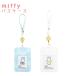 EB427 Miffy цветок серии чехол для пропуска сетка ткань голубой белый IC карта катушка имеется 