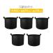  нетканый материал pot 15 галлон 5 шт. комплект нетканый материал посадочная машина 16.5 номер 50x30 цветочный горшок большой легкий легкий глубокий горшок фетр ткань горшок чёрный огород LB-289 классификация 80S