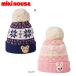  Miki House MIKIHOUSE снег рисунок вязаный капот ( шляпа )[ baby ][ Kids ][ бесплатная доставка ]
