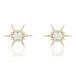 Concept8 crystal colored glass 16K gold plated 925 silver post earring
