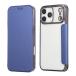 MuZiF iPhone 17 Pro для кейс блокнот type прозрачный высококлассный .PU кожа ударопрочный . карта место хранения популярный кошелек type легкий покрытие ( бирюзовый )