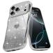 Teageo iPhone 17 Pro Max для кейс Kirakira wave прозрачный симпатичный легкий тонкий мягко ударопрочный падение предотвращение [ серебряный ]
