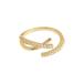 [UELSTA] Sparkling стразы кроссовер настройка возможность кольцо женский подвеска tenabru14K Gold покрытие утилизация латунь 