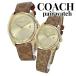  Coach пара часы наручные часы мужской женский signature Gold Brown кожа ... пара подарок . покупка . человек . индустрия входить .