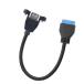 Cablecc USB 3.0 одиночный порт A женский винт крепление модель из down угол имеется материнская плата 20 булавка заголовок кабель 90 раз 