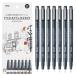  Pentel ручка на водной основе ручка для рисования отметка подкладка линия ширина 7 вида комплект черный S20P-7STA