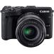 Canon EOS M3 линзы комплект черный хорошая вещь рабочее состояние подтверждено 1 месяцев с гарантией маленький размер легкий беззеркальный 