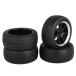 ���¹�͢���ʡ� Mxfans 4 Pieces Upgrade Black Wheel Rim and 4 Tires for RC 1:10