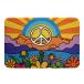 ���¹�͢���ʡ� 70s Groovy Flower Area Rug Sun Moon Peace Sign Bath Rugs,Adults