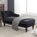 ���¹�͢���ʡ� Polibi 58'' Velvet Chaise Lounge Chair with Nailheaded, Modern T