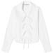 J.W. under son(JW Anderson) lady's bare top * tube top * cropped pants tops Bow Tie Cropped Shirt (White)