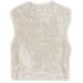  marine cell (Marine Serre) lady's bare top * tube top * cropped pants tops Puffy Knit Crop Top (White)
