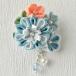 knob skill kit *. flower brooch ( light blue )