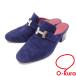  Hermes palati mules lady's almond tu suede other blue group 24.5cm 38 172104Z sandals old clothes used 