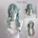  парик полный парик длинный mint green жаростойкий вязаный возможно передний . есть природа 3 стиль соответствует костюмированная игра мода 