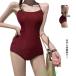  спина . красивый ..? купальный костюм One-piece плавание одежда женский все в одном body type покрытие retro wine red ho ruta- ремешок тонкий 